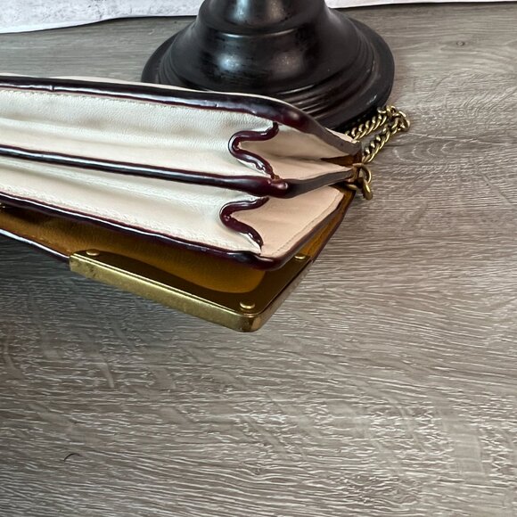 Coach Callie Foldover 24909 Chain Clutch with Metal Tea Rose - Picture 6 of 9